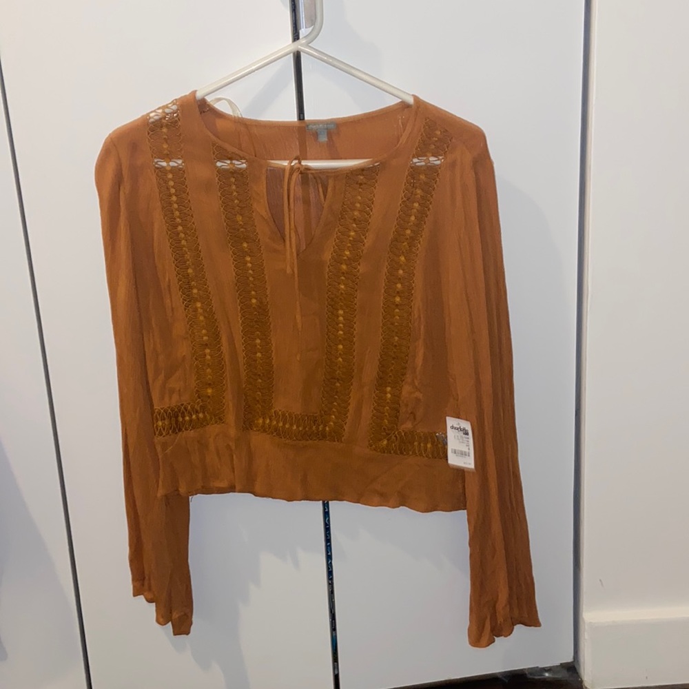 Charlotte Russe long sleeve crop top size S